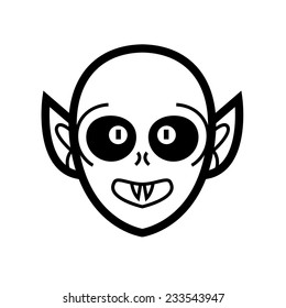 vampire party mask - vector art for halloween party decor, logo template or mascot