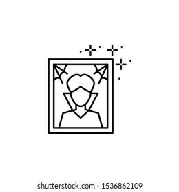Vampire, photography, web icon. Simple line, outline vector of horror icons for ui and ux, website or mobile application