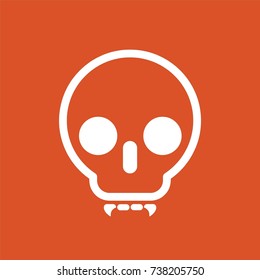 Vampire skull icon, vector illustration design. Halloween collection.