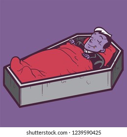 Vampire sleep in a coffin