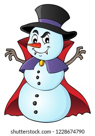 Vampire snowman theme image 1 - eps10 vector illustration.