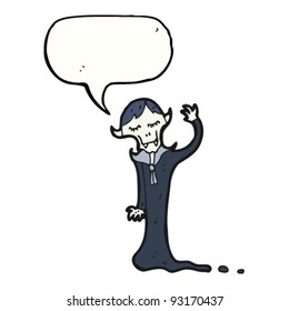 vampire with speech bubble cartoon