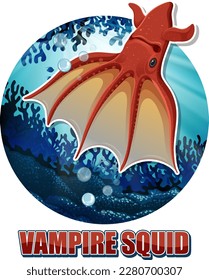 Vampire Squid Deep Sea Creative Illustration