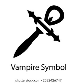 Vampire symbol icon in glyph style