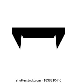Vampire teeth icon, fangs logo isolated on white background
