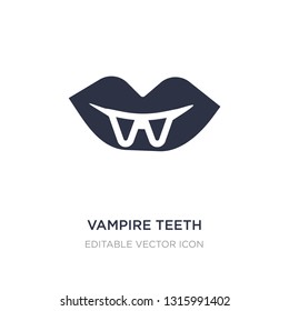 vampire teeth icon on white background. Simple element illustration from Halloween concept. vampire teeth icon symbol design.