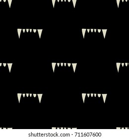 vampire teeth seamless doodle pattern