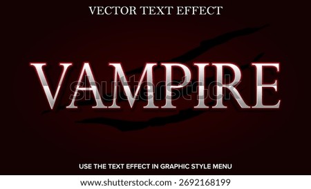 vampire text effect vector editable