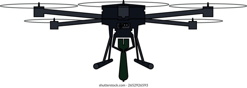 Vampire – Ukrainian Combat Bomber Drone Vector Illustration