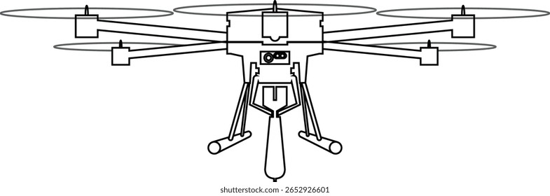 Vampiro – Ilustración vectorial ucraniana de bombarderos y drones