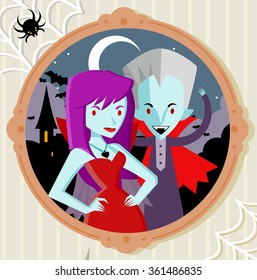 vampire and vampiress portrait