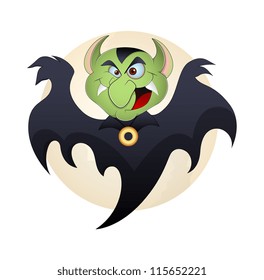 Vampire Vector Funny Cartoon Illustration