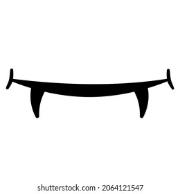 Icono vector de vampiro. signo de ilustración de ghoul. símbolo o logotipo de halloween.