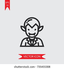 Vampire vector icon, illustration symbol
