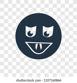 Vampire vector icon isolated on transparent background, Vampire transparency logo concept