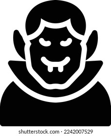 ilustración de Vector de vampiro sobre un fondo transparente. Símbolos de calidad superior. Iconos vectoriales de glifos para diseño de conceptos y gráficos.
