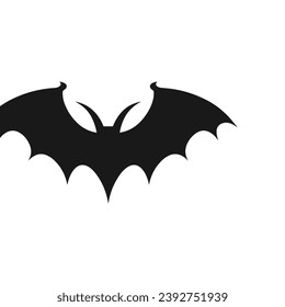 Vampire vector isolated on a white background, A silhouette of Bat flying