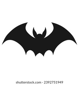 Vampire vector isolated on a white background, A silhouette of Bat flying