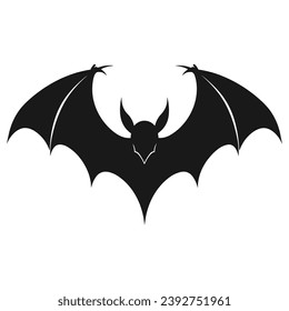 Vampire vector isolated on a white background, A silhouette of Bat flying