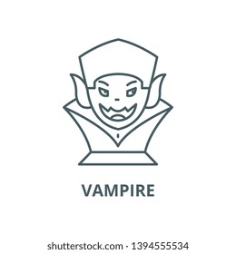 Vampire vector line icon, linear concept, outline sign, symbol