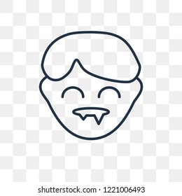 Vampire vector outline icon isolated on transparent background, high quality linear Vampire transparency concept can be used web and mobile