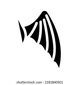 vampire wing glyph icon vector. vampire wing sign. isolated symbol illustration