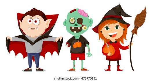 vampire , witch, zombie , halloween, vector