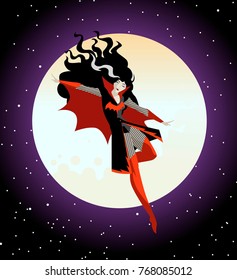 vampire woman monster flying