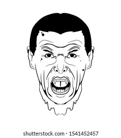 vampires with angry faces and sharp teeth