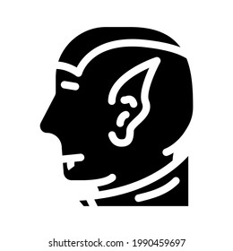 los vampiros temen al vector de iconos glifos. signo de miedo de los vampiros. símbolo de contorno aislado ilustración negra