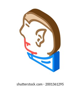 Vampire fürchten isometrische Ikone Vektor. Vampire Angst Zeichen. einzelne Symbolillustration