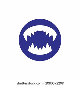 Vampire's teeth icon isolated on background. Vector