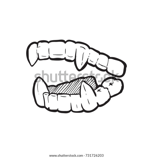 Vampires Teeth Icon Isolated Vector Art Stock Vector (Royalty Free