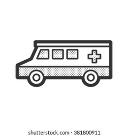 van ambulance car icon 
