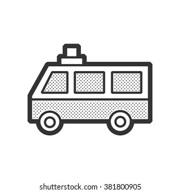 van ambulance car icon design