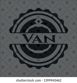 Van black emblem. Vintage. Vector Illustration. Detailed.