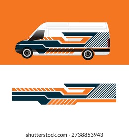 van body wrap decal. modern van decal