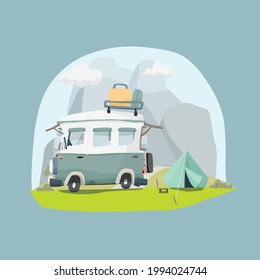Van Camping in vacation time