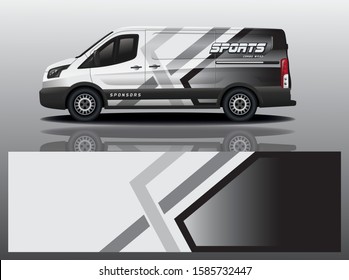 Van car decal wrap deign vector 