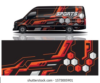 van car decal wrap design vector,eps 10