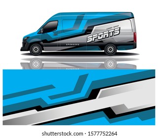 van car decal wrap design vector
