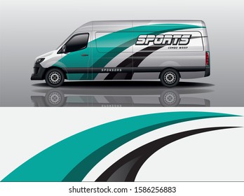 Van Car Decal Wrap Design Vector