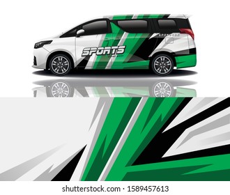 van car decal wrap design vector