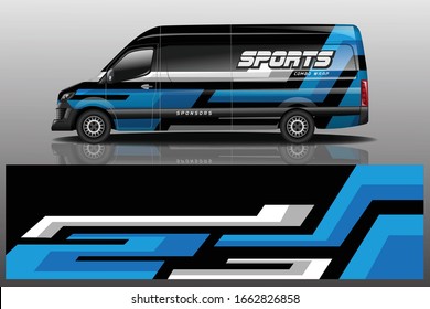 van car decal wrap design vector