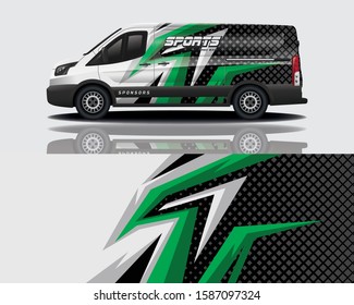 van car decal wrap vector design