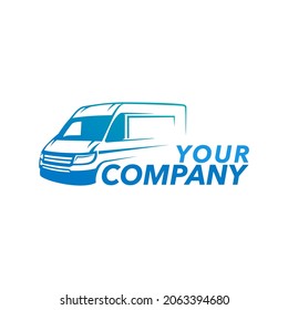 van car delivery logo template
