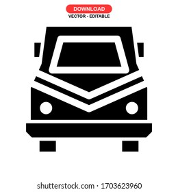 van car icon or logo isolated sign symbol vector illustration - high quality black style vector icons
