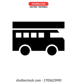van car icon or logo isolated sign symbol vector illustration - high quality black style vector icons
