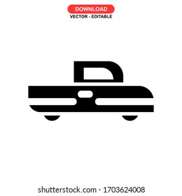 van car icon or logo isolated sign symbol vector illustration - high quality black style vector icons
