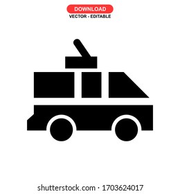 van car icon or logo isolated sign symbol vector illustration - high quality black style vector icons
